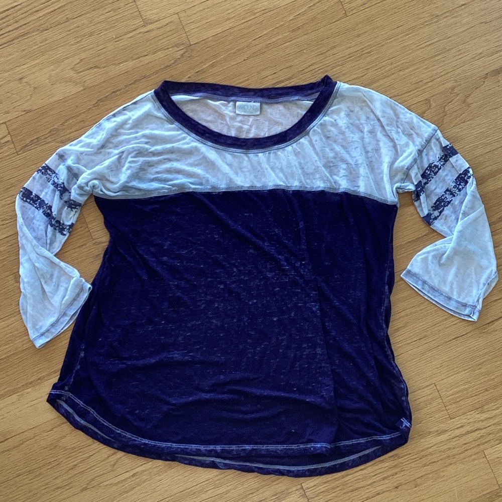 Abound Navy and White Blouse